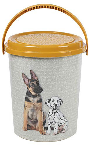 11L Large Animal Pet Cat Dog Food Cracker Storage Jars with Lids and Carry Handle - 2 Designs Available (Dog)