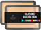 Zulay Kitchen 2 Pack Silicone Baking Mat Set - Reusable Nonstick Half Sheet Mat for Oven (Size 16.5 x 11.6) - Dark Grey