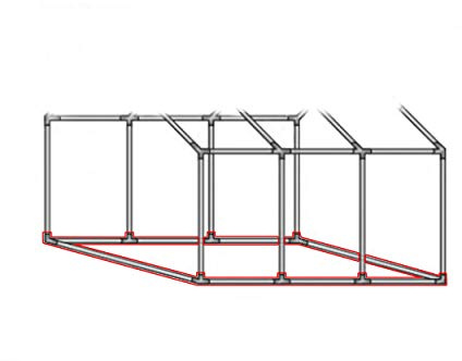 Stabilezelte Bodenrahmen/Grundrohrrahmen für 3x6 Meter Partyzelt