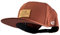 ChiemX Unisex Baseball Snapback Cap mit Lederpatch und Schirm Gerade Braun Unisize
