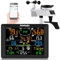 sainlogic Station météo WiFi professionnelle, station météo Internet sans fil avec capteur extérieur, pluviomètre, prévisions météo, jauge de vent, Wunderground (noir)