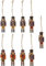 BESPORTBLE 9Pcs Christmas Nutcracker Ornaments Wooden Nutcracker Soldier Figures Puppet Toy Xmas Tree Pendant for Christmas Party Tree Decorations