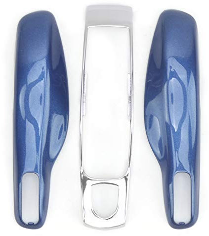 Étui à clé à distance, Voiture Télécommande Porte-clés étui Garniture Housse de Protection ABS étui Protecteur Adapté pour 911 / Panamera/Macan/(Bleu saphir + coque