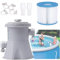 GJXJY Juego De Limpieza De Piscina con Bomba De Filtro para Sistema De Filtro De Cartucho De Piscinas sobre El Suelo para Piscina sobre Tierra Piscina Infantil Piscina,16×16×19cm