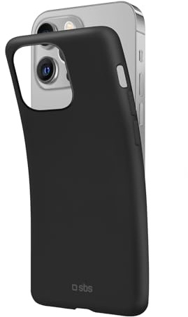 SBS iPhone 13 Pro Hülle schwarz - Polo One Cover aus Silikon - Handyhülle Schutzhülle Case