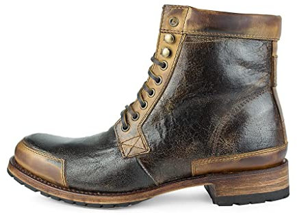 Sendra Boots - 10185 Stivali da cowboy da donna e da uomo con tacco e punta rotonda - Stivali da cowboy in pelle marrone invecchiata - Stivali alla moda - 41