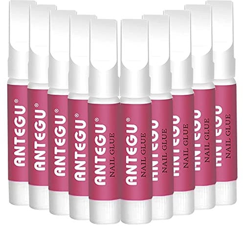 10 Pcs/Set 2g Colle à Ongles, Nail Art Manucure Pour Strass Autocollants, Faux Ongles Gel Avec Super Forte Adhésion