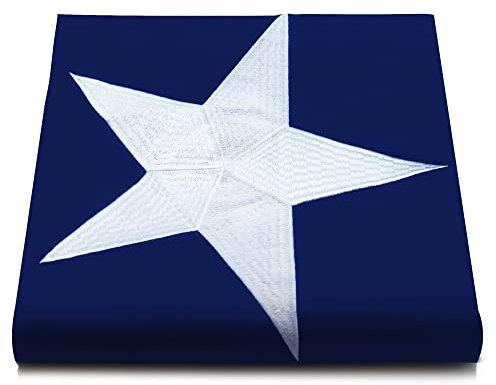 Anley EverStrong Series Bandiera dello Stato del Texas ricamata 3 x 5 piedi - 4 file di cuciture a punto fermo - Bandiere a stella solitaria in nylon con occhielli in ottone 3 x 5 piedi