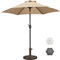 Yaheetech Sombrilla Patio Exterior con 10kg Pie de Sombrilla 230cm Φ44 x 32 cm/Beige