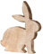 levandeo Hase H15cm Mangoholz Holz Osterhase Osterdeko Dekoaufsteller Deko Figur Frühling Ostern Tischdeko Aufsteller