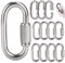 hannger Quick Link - 2,28 Zoll M6 Kettenglied Edelstahl 304 D Form Verriegelung Karabiner Heavy Duty Reparatur Link Haustiere Schlüsselanhänger für Outdoor-Reisen Ausrüstung - 950 Kg Bruchfestigkeit