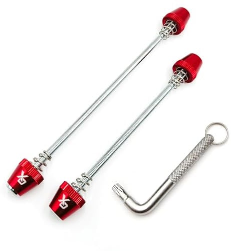 ONIPAX Anti-Theft Locking Skewer 7 Lobe Bicycle Wheel Hub (Red)