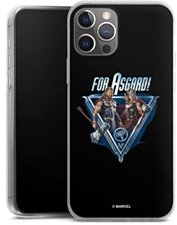 Slim Case kompatibel mit Apple iPhone 12 Pro Silikon Handyhülle transparent Hülle extra dünn Marvel Thor Offizielles Lizenzprodukt