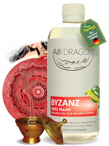 AIRDRAGON BYZANZ - katalytischer Raumduft ohne künstliche Duftstoffe - natürlicher Raumduft mit naturreinem ätherischem Duft-Öl für jede katalytische Lampe 200 ml - Made in Germany