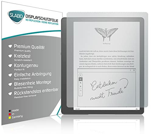 Slabo 2 x Displayschutzfolie kompatibel mit Amazon Kindle Scribe (2022-1. Gen.) Displayschutz Schutzfolie Folie No Reflexion | Keine Reflektion MATT
