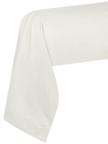 STOF - Taie de traversin -Taille 45x185 cm - 100% Coton certifié Oeko-Tex - Excellente qualité - Couleur Ivoire -Modèle Eden - Linge de Lit pour Maison - Doux et Confortable - Unisexe - Mixte