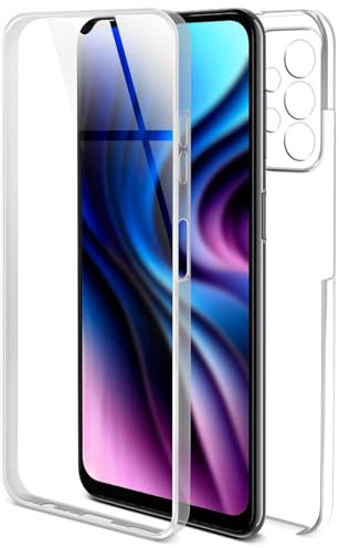 ONEFLOW Touch Case für Samsung Galaxy A23 5G Hülle 360 Grad Komplett Schutz beidseitig, Handyhülle mit Displayschutz, TPU Schutzhülle durchsichtig vorne und hinten stoßfest, Klar