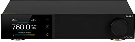 TOPPING D70PRO Sabre DAC ES9039SPRO XU316 Bluetooth 5.1 LDAC Aurora Ul Écran couleur Sortie RCA et XLR Décodeur Hi-Fi avec télécommande Noir