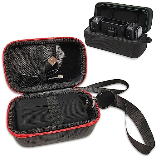 JCHPINE Hard Carrying Case and Silicone Case for DJI Mic Wireless Lavalier Microphone Charging Case, Protective Storage Holder for DJI Lavalier Microphone Accessories (Only Case) (Case for Mic 1)