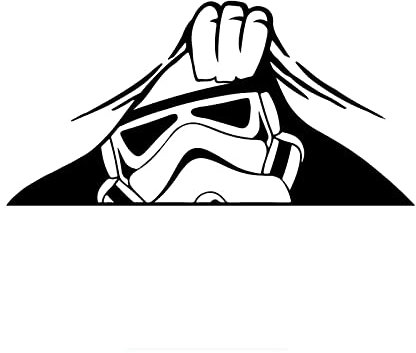 Aufkleber Für Stormtrooper Peeking Auto-Dekor-Fenster-Wand-Laptop-Notebook-Aufkleber(2 Stück)
