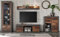 Wohnwand in Old Used Wood Shabby Design mit grau Matera Schrankwand Wohnzimmer Set 4-teilig 330 x 201 cm Ward (Set 1)