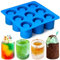 Sidosir Shot Glass Candy Mold Silicone, 9-Cavity Round Silicone Molds for Fat Bombs, Chocolate, Shot Glass Ice Molds for Freezer