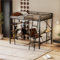 Metallbett Bettgestell 90x200cm Eisenbett Mit Schreibtisch Und DREI Großen Ablagen Jugendbett Für Kinder Jugendliche Und Erwachsene Hochbett Mit Absturzsicherung Schwarz