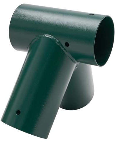 Connettore per altalena a 100°, diametro 100 mm, in lamiera d'acciaio verniciata a polvere, per altalena da giardino, forma triangolare a A, con fori di montaggio Ø 10 mm (verde, 100°)