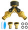 Mineup Distribuidor de Agua 2 Vias, Grifo Lavadora Doble Salida 3/4'', Grifo Doble para Lavadora con válvulas de Cierre separadas, Grifo Lavadora Doble para Lavadora, jardín