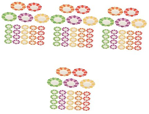 Ciieeo Vassoio Fiore 200 Pz Piatto Di Carta a Fiori Piatti Bambini Piatti Per Bambini Piatti Di Fiori Articoli Per Feste Con Piatti e Tovaglioli Rosa Utensili Da Portata Forniture Per Feste Tovagliolo