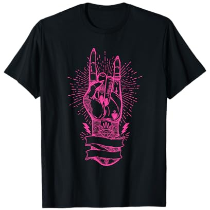 Devil Horns Heavy Metal Hard Rock Femme Fille Féminisme T-Shirt