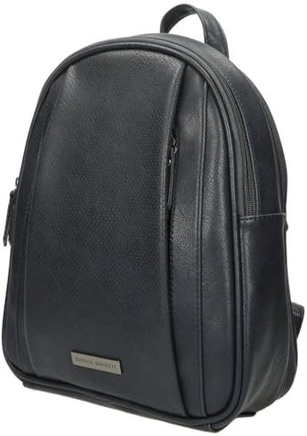 Christian Wippermann kleiner Damen Rucksack leder Optik City Bag Tasche Bag Blau