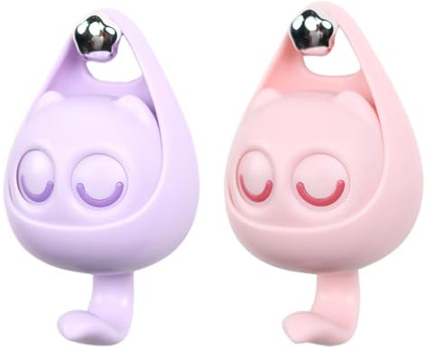 YNYCIPZ Mehrzweckhaken,Niedliche Cartoon-Eulen-Kleiderhaken, geeignet für Dusche und Küche (2 Stück, rosa + lila)