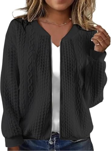 kipfall Damen Women's Zip Up Sweatshirt Jacket Herbstjacken für Damen (1er Pack)