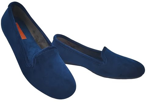 Meravigliose Pantofole Invernali Donna, Ballerine Chiuse da Casa Invernali in Velluto Rasato, Ciabatte Eleganti e Super Comode (Blu, Sistema Taglie Calzature EU, Adulto, Donna, Numero, Media, 41)