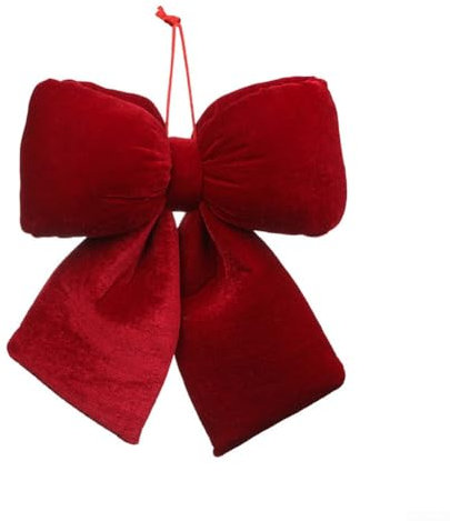 Zilimontt Rote Weihnachtsbaumschleifen, rote Kranzschleifen Weihnachtsschleifen für Baumschmuck, Weihnachtsbaumschleifen, Kranzdekorationen (L)