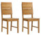Woodroom Stuhl Kota 2er-Set Hevea massiv lackiert (eichefarbig)