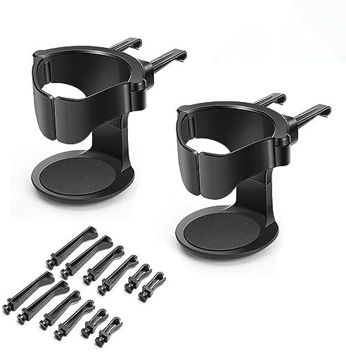 PPLKLKJ 2 Stück Getränkehalter Auto,für BMW 5er M5 E60 E61 F07 F10 F11 F18 F90 G30 G31 G38,Verstellbarer Auto Belüftungs Becherhalter,Getränkedose und Aschenbecher