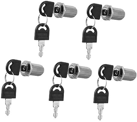 Angoily 5pcs Cupboard Lock for Doors Filing Cabinet Lock Key Box Outdoor Mailbox Safety Cabinet