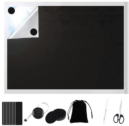 ZOCONE Portable Blackout Blind 100 x 145cm Black Out Blinds No Drill for Windows Fits Any Size, Temporary Blackout Blinds Stick On with 20 Self Adhesive Fasteners for Bedroom Nursery and Travel