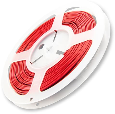 URCIANOW Kabel 22 AWG 2 adrig 0,35 mm² rot schwarz 15 m UL2468 | Biegsames Kabel, 2 x 0,35 mm², Kupfer, verzinnt, perfekt für LED-Verlängerungen, Hausinstallationen und DIY-Projekte