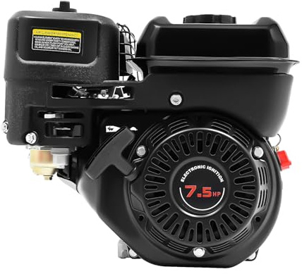 Motore a benzina da 7,5 CV, 3600 giri/min, motore a 4 tempi, 212 cc, motore a benzina, 2 cm, diametro albero: 3,6 l, con manico di avviamento, per decespugliatore, kart