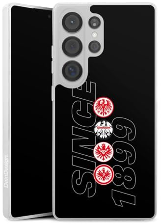 Slim Case kompatibel mit Samsung Galaxy S 25 Ultra Silikon Handyhülle transparent Hülle extra dünn Eintracht Frankfurt Logo Adler