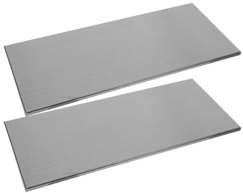 LIFKOME Placa de Puerta Metálica Autoadhesiva en Blanco de Acero Inoxidable, 25x11cm, Negro, 2 Piezas, para Oficina y Habitación