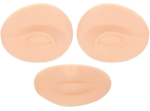 3-in-1 3d Hautmodell aus Silikon in Beige für Make Up Übungen