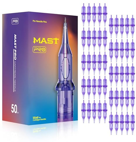 Mast Pro Aghi per Tatuaggio,50 Pezzi Dimensioni Assortite #12 1201RL 1203RL 1205RL 1207RL 1205RS 1207RS 1209RS 1207RM 1211RM 1209M, Set Monouso Round Liner Shader Magnum Per Tutti Gli Stili