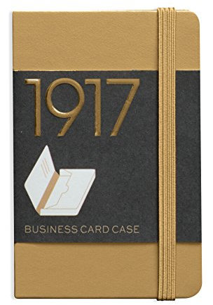 LEUCHTTURM1917 355540 Kartenetui, 65 x 100 x 15 mm, Gold
