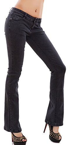Toocool - Jeans Donna Pantaloni Skinny Elasticizzati Zampa Elefante Campana Nuovi AF108 [XS,Blu]