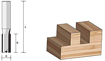 FAMAG Nutfräser mit Stirnschneide HM 16 x 32 x 63 mm, Schaft 8 mm - 3167.016