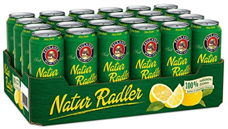 Paulaner Natur Radler (24 x 0,5l) Dose inkl. 6 Euro DPG Pfand - die natürliche Erfrischung EINWEG